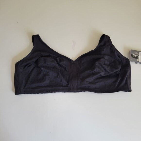 $60 NEW 48DD DOMINIQUE  BLACK MARCELLE wirefree full comfort bra 48E 48 E DD NWT - Picture 5 of 7